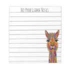 Cute et Funny No Prob Llama Notepad