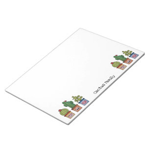 Bloc-note Cute Famille Cactus En Aquarelle