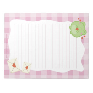 Bloc-note Cute frog love letter notepad, cottagecore writing