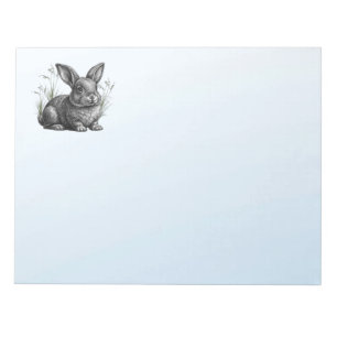 Bloc-note Cute Grey Rabbit contre un ciel bleu