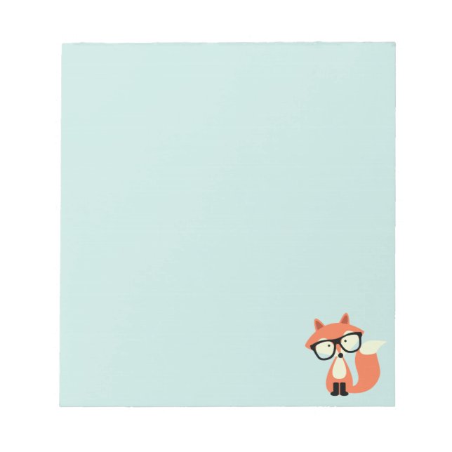 Bloc-note Cute Hipster Red Fox (Devant)