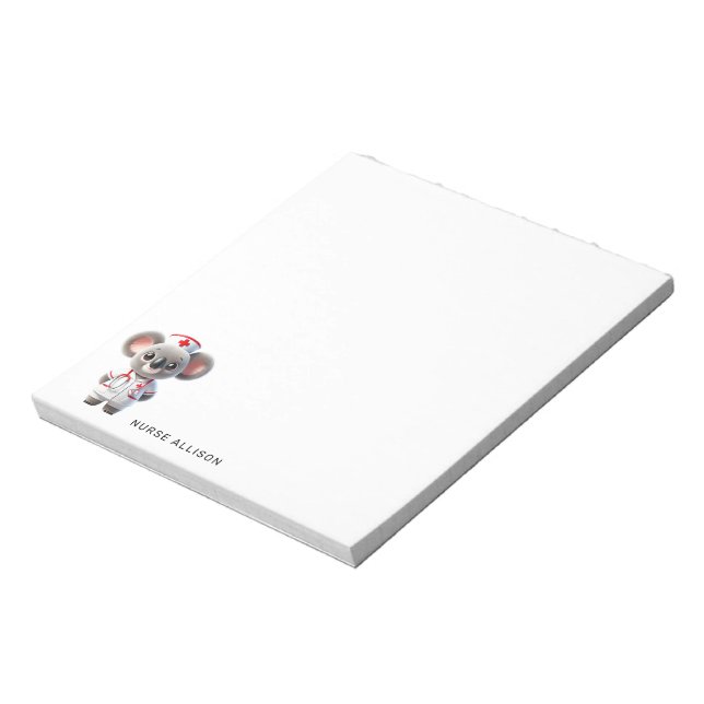 Bloc-note Cute Koala Oear Nurse Personnalisée (Tourné)