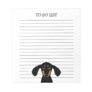 Bloc-note Cute Longhaerienne Dachshund Chien Épurant Chien L
