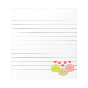 Bloc-note Cute Mochi Cartoon Drawings Lined
