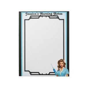 Bloc-note Cute Nostalgale Infirmière Pinup_ Pour vivre