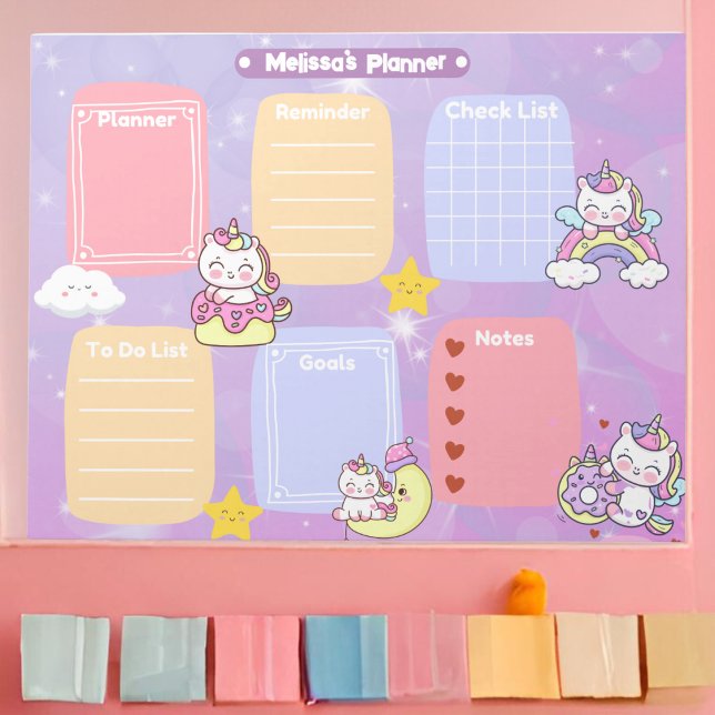 Bloc-note Cute Pastel Magique Unicorne Étoile Étincelle Étin (Créateur téléchargé)