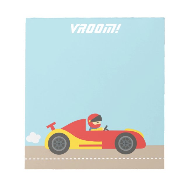 Bloc-note Cute Race Car Boy Racer (Devant)