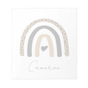 Bloc-note Cute Rainbow Leopard Motif