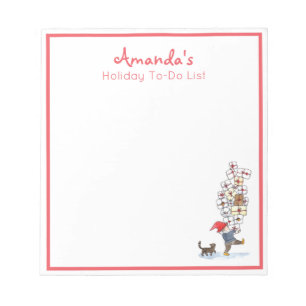 Bloc-note Cute suédoise Tomten Noël Aquarelle