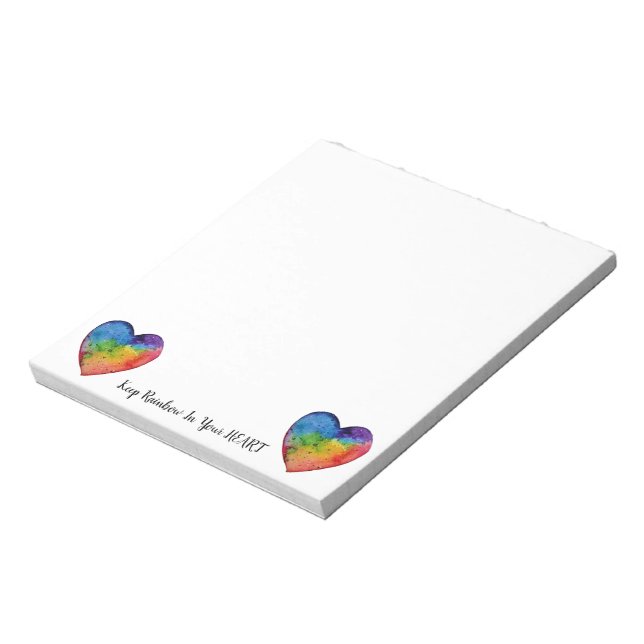 Bloc-note Cute Watercolor Rainbow (Tourné)