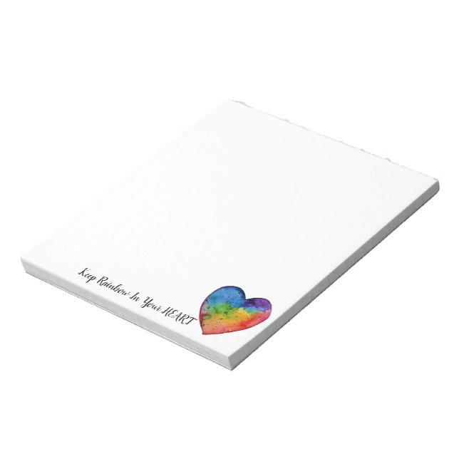 Bloc-note Cute Watercolor Rainbow (Tourné)