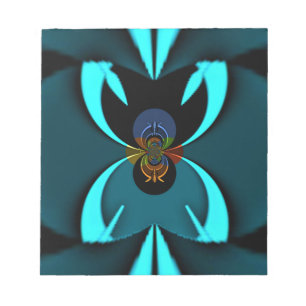 Bloc-note Cyan Abstrait Art Print