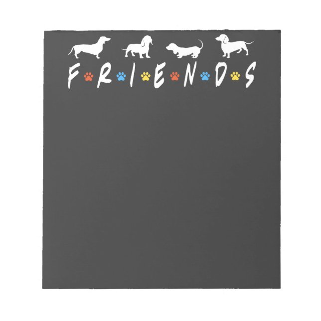 Bloc-note Dachshund Friends (Devant)
