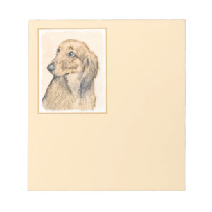 Bloc-note Dachshund (Longhaerien) Peinture - Art Chien origi