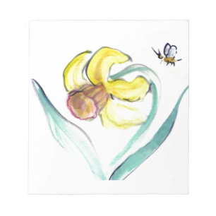 Bloc-note Daffodique et Buzzin Bee, Sumi-e