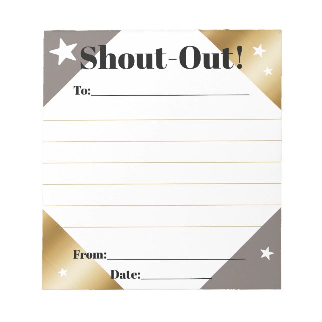 Bloc-note Daily kudos shout out employee recognition display (Devant)