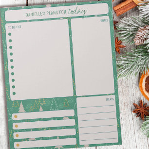 Bloc-note Daily Planner Pine Trees Notes Meals To Do List