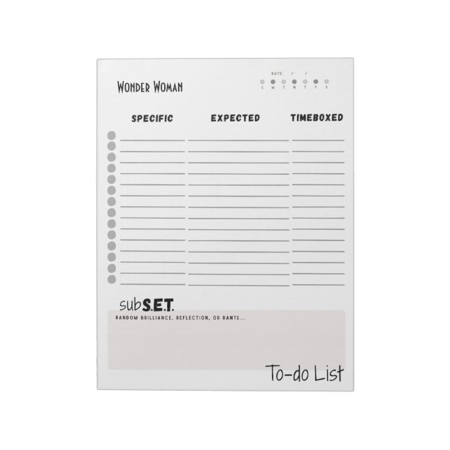 Bloc-note Daily To-Do List – Customizable Tear-Off Notepad (Tourné)