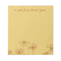 Daisy Fleur sauvage Sepia Ink Dessin Personnalisé