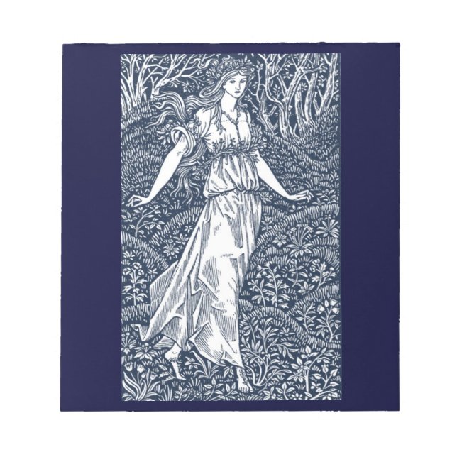 Bloc-note dame dans les bois (Devant)