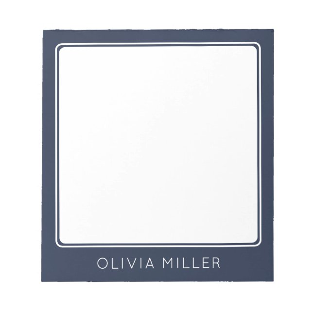 Bloc-note Dark Midnight Blue Minimalist Notepad (Devant)