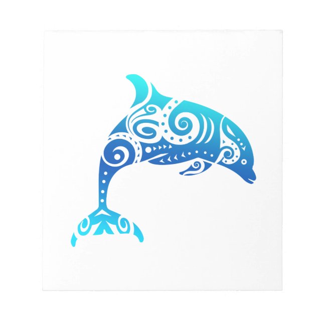 Bloc-note Dauphin Maori Polynésienne Tribal Tattoo Idée cade (Devant)