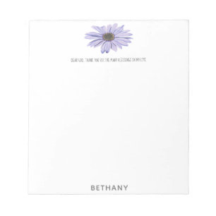 Bloc-note Dear God thank you for blessings Daisy Notepad