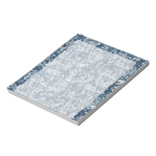 Bloc-note Décor de camouflage de Digitals de bleu marine