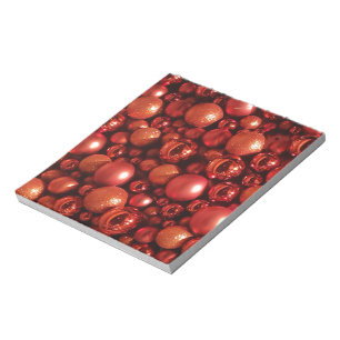 Bloc-note Décor de Noël Baubles rouges