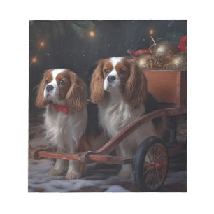 Bloc-note Décor de Noël Cavalier King Snowy Sleigh