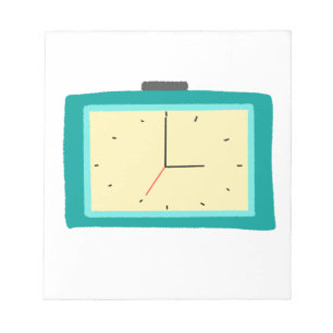 Bloc-note Décor de réveil rectangulaire sarcelle rétro