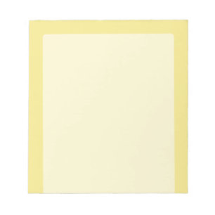 Bloc-note Décor jaune en pastel mou d'accent prêt à