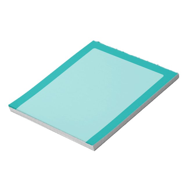 Bloc-note Décor Peacock Turquoise Prêt à Customiser (Tourné)