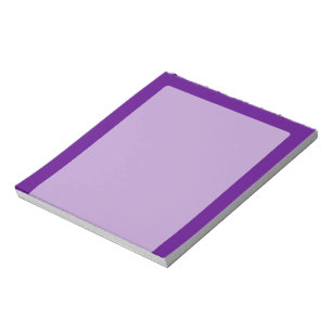 Bloc-note Décor pourpre de couleur d'accent personnalisable