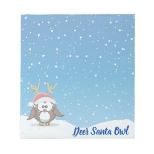 Bloc-note Deer Père Noël Owl