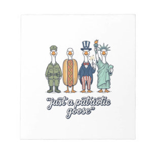 Bloc-note Défilé d'oies patriotiques Chemise vectorielle vin