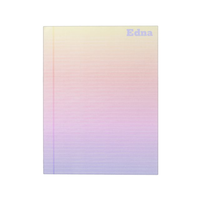 Bloc-note Dégradé à arc-en-ciel de format légal (Tourné)