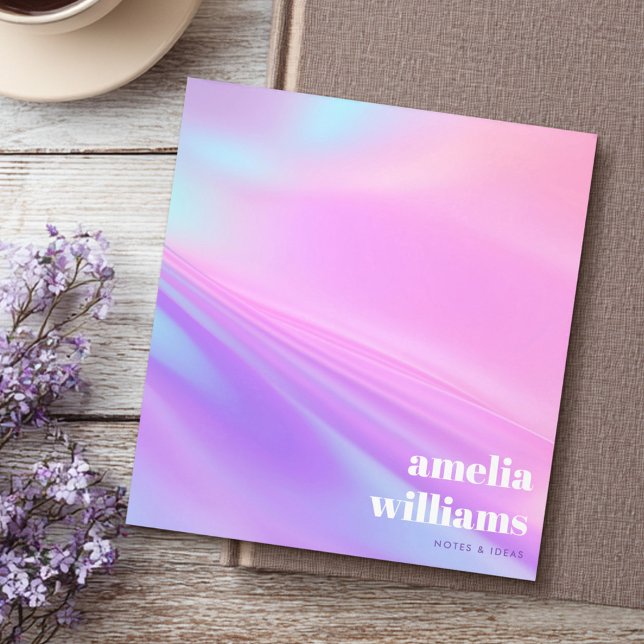 Bloc-note dégradé de pastel rose vif tendance (Trendy pink purple pastel gradient notepad)