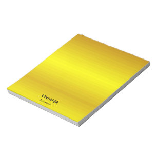 Bloc-note dégradé d'or de nom personnalisé