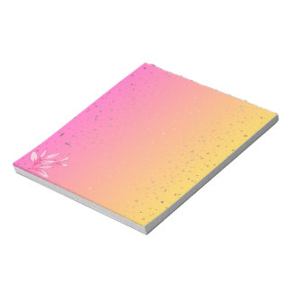 Bloc-note Dégradé rose et jaune avec des paillettes de faux 
