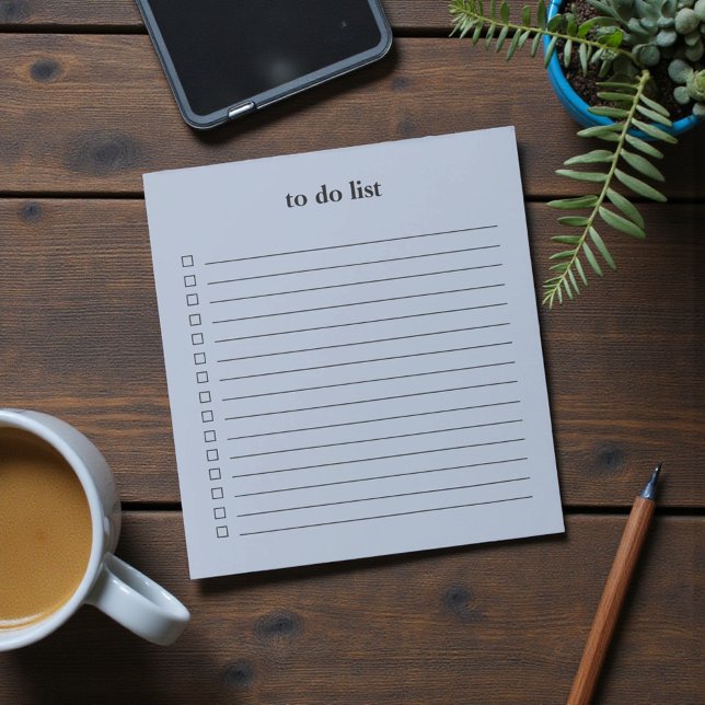 Bloc-note Denim Blue To Do List Minimalist Teacher Simple (Denim Blue To Do List Minimalist Teacher Simple Notepad)