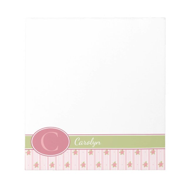 Bloc-note Dentelle personnalisée et jardin anglais (Devant)