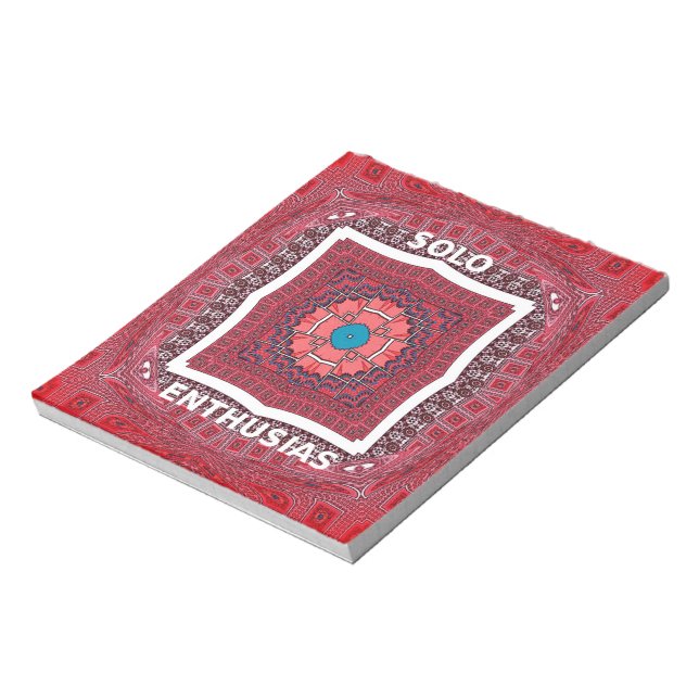 Bloc-note Dernier Sindhi Indus artisanat Ajrak Design Art (Tourné)