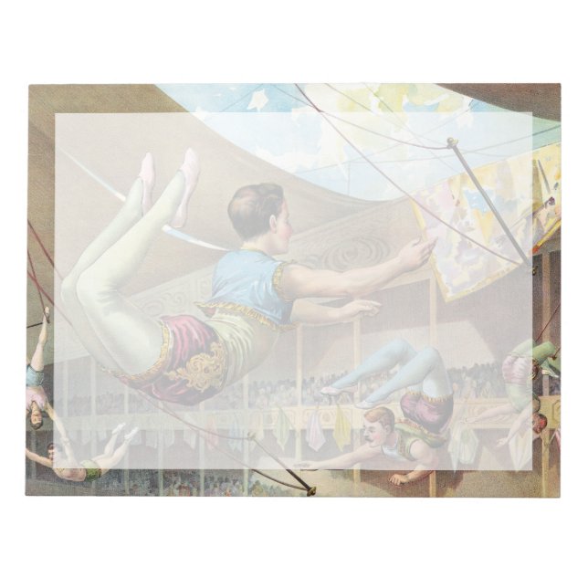 Bloc-note Des Hommes acrobates Interprétant Un Cirque (Devant)
