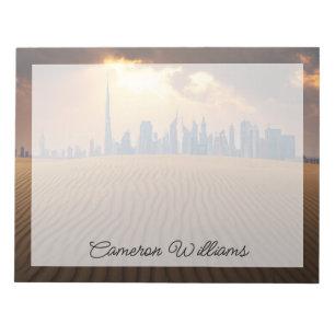 Bloc-note Déserts   Vue sur la skyline de Dubaï depuis une d