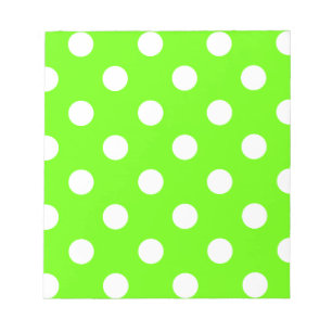 Bloc-note Design à ongles pois vert citron pour le ressort