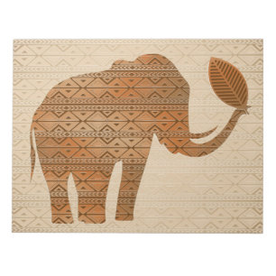 Bloc-note Design d'art tribal des éléphants