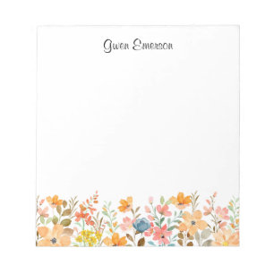 Bloc-note Design floral frais et moderne