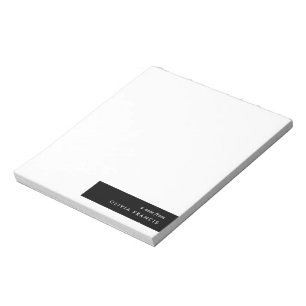 Bloc-note Design moderne minimaliste simple noir et blanc