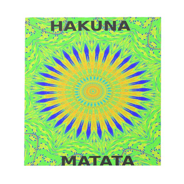 Bloc-note Design Motif africain en vert et en or (Devant)